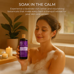 DR.JACOBS NATURALS lavender castile soap close-up showing aloe and vitamin E for skin comfort.