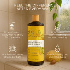 DR.JACOBS NATURALS Pure Castile Soap Almond pour captures easy, mess-free use for everyday showers.
