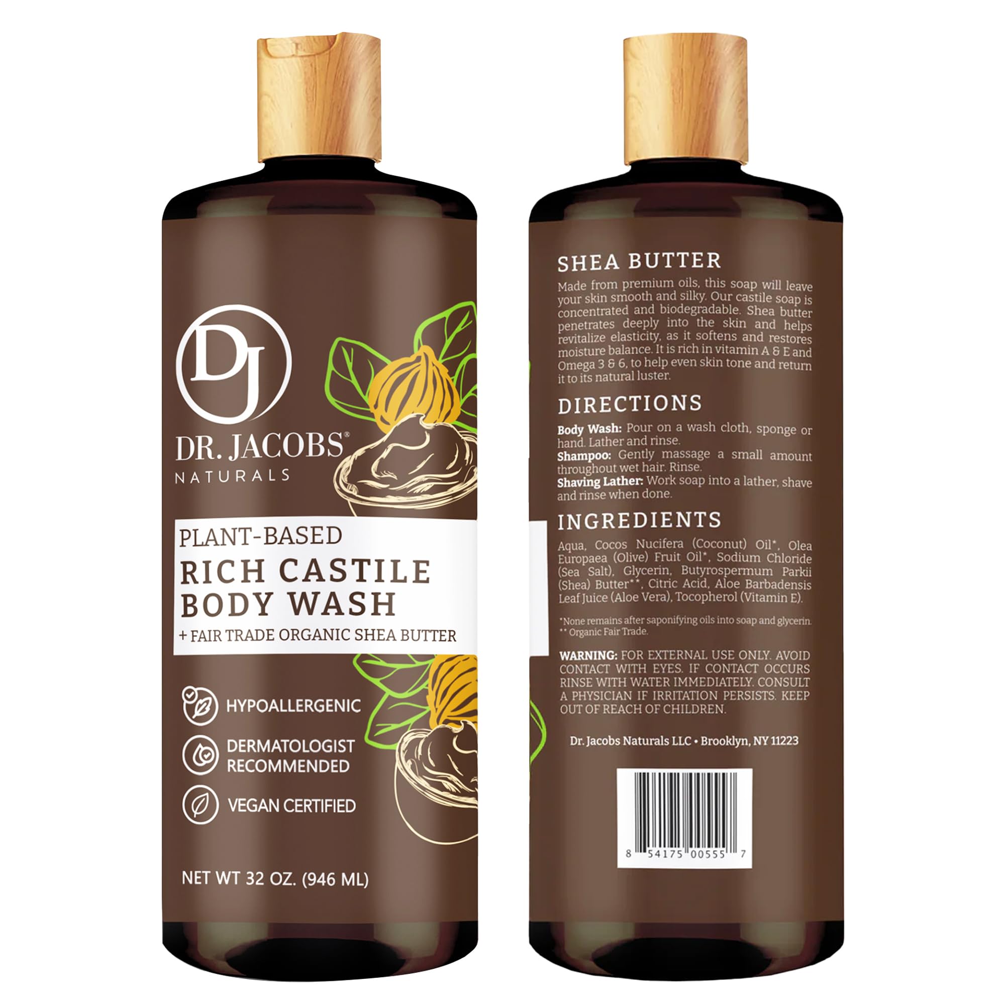 Dr. Jacobs Naturals USA-made label showcases quality and craftsmanship.