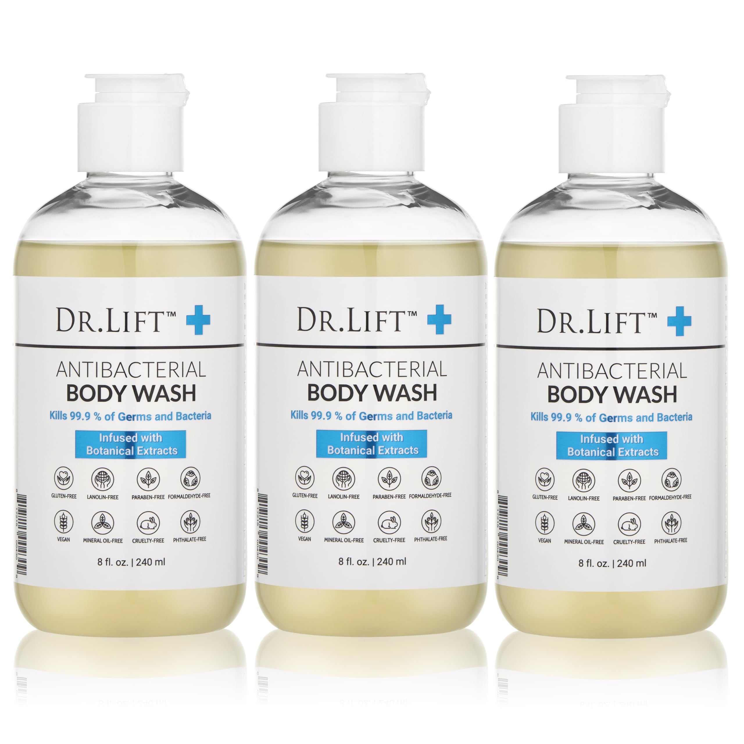 DR. LIFT antibacterial body wash bottle for gentle cleansing and hydration