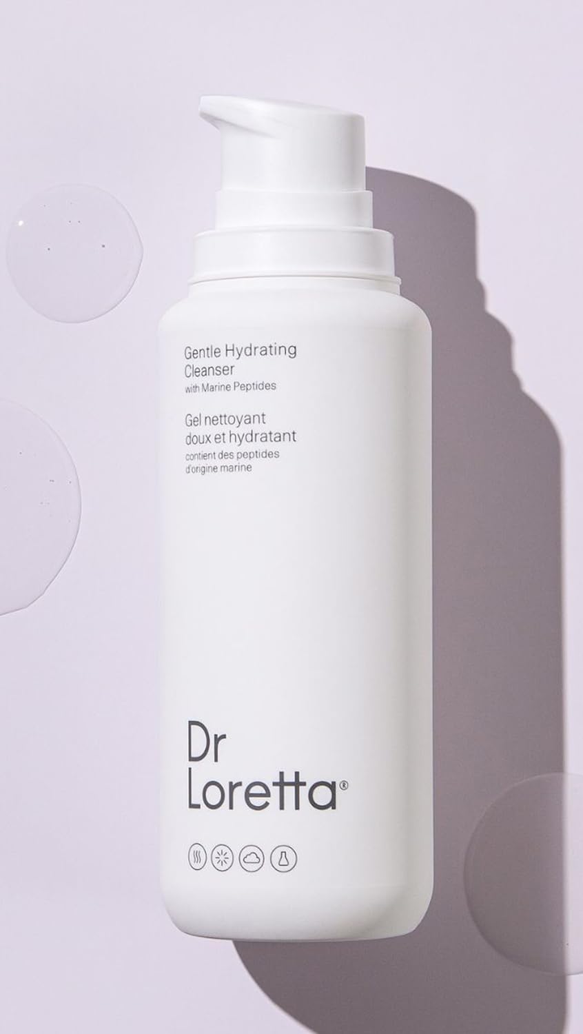 Dr Loretta Gentle Hydrating Cleanser ingredients highlight hydrolyzed algin and marine peptides