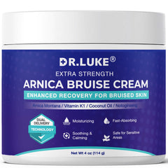 Dr. Luke Arnica Bruise Cream bottle closeup showing fast relief potential