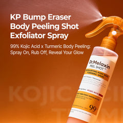 Dr.Melaxin body keratin spray application demonstrates even mist for coverage.