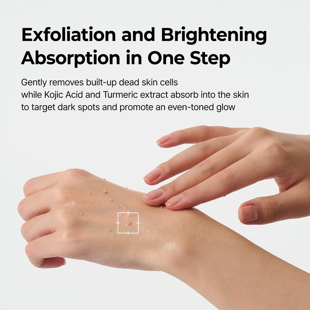 Dr.Melaxin exfoliation detail reveals dead skin removal benefits.