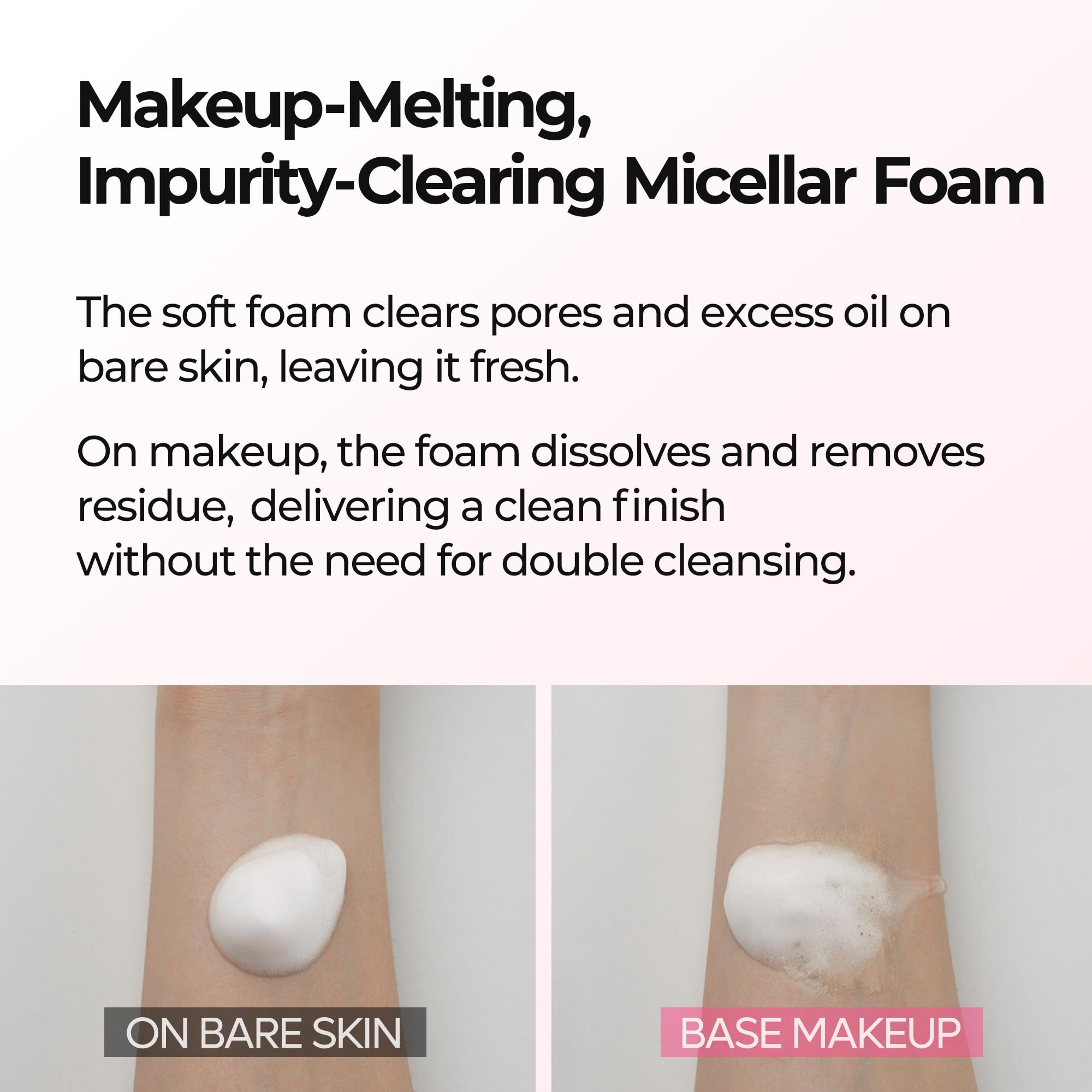 Dr.Melaxin Melting Cleanser pore-cleanse image shows deep cleansing action without irritation.