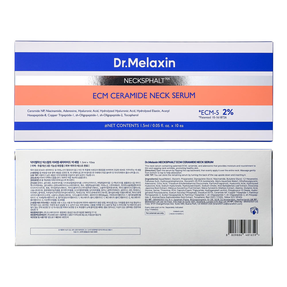 Dr.Melaxin Necksphalt glow on neck skin after use