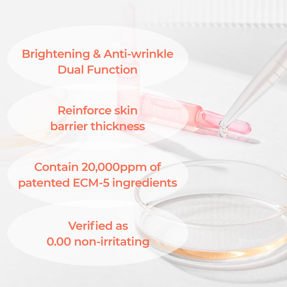 Dr.Melaxin Necksphalt ampoule texture shot highlighting lightweight absorption