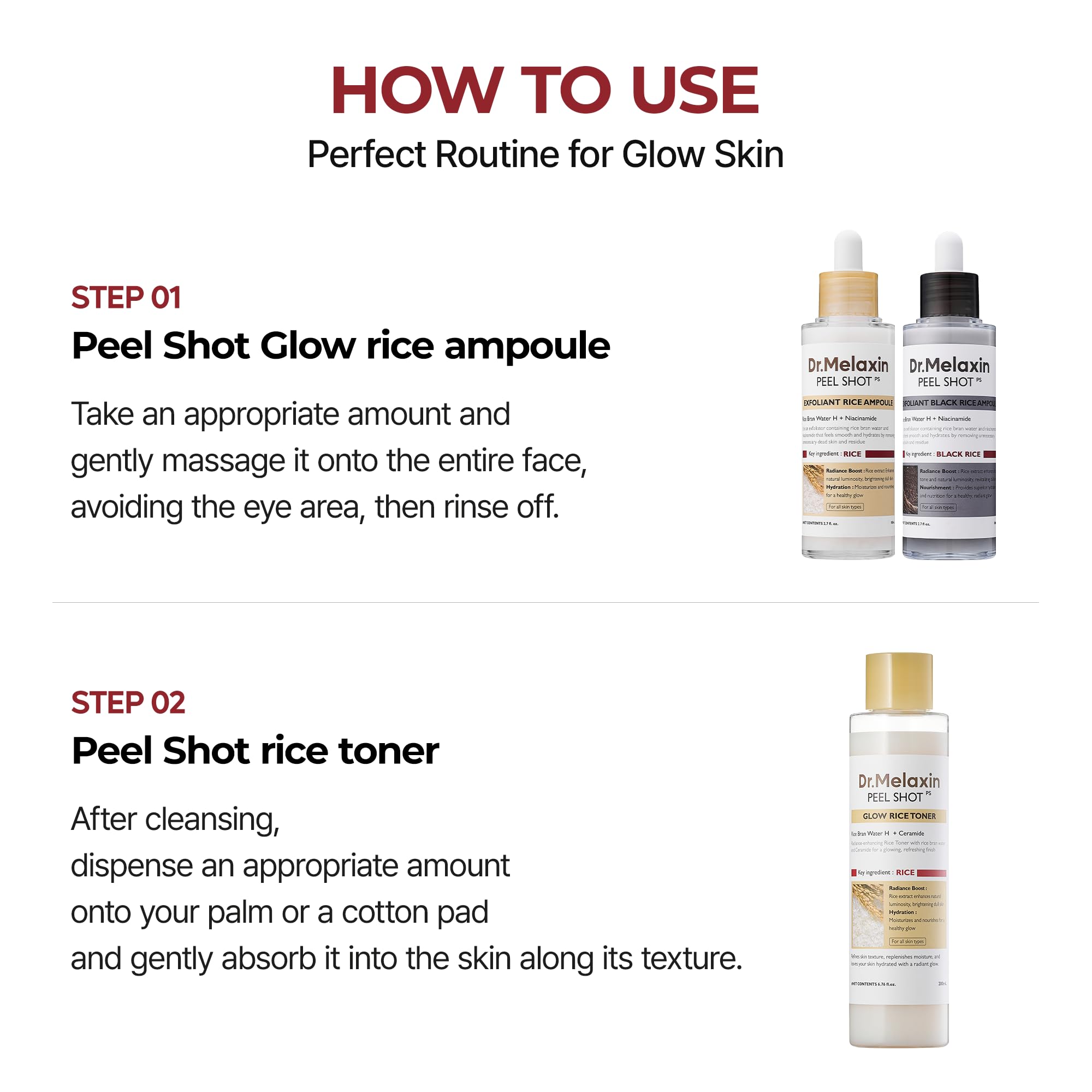 Dr.Melaxin rice-water tradition image shows heritage in cleansing routines.
