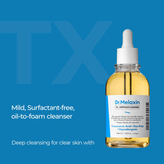Dr.Melaxin TX Ampoule Cleanser foaming lather ready for residue removal