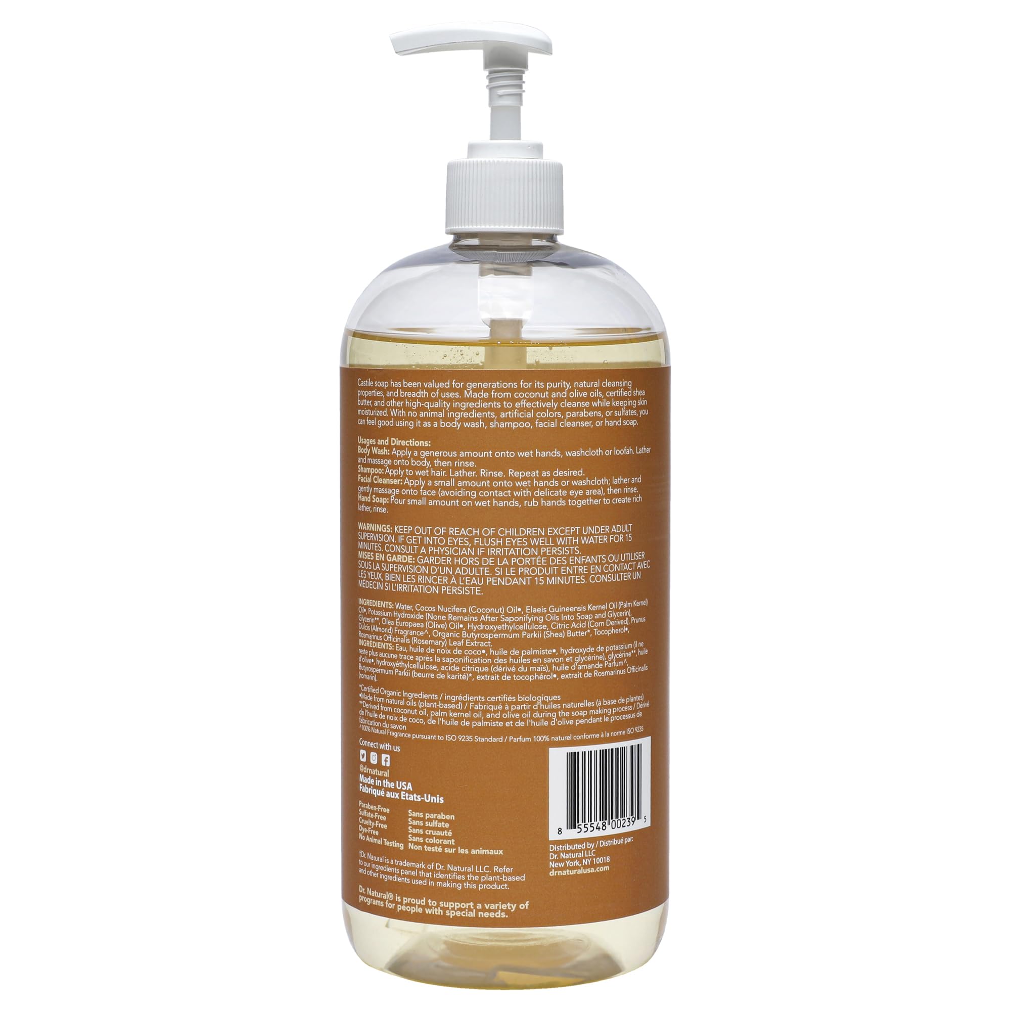 Dr. Natural Castile Almond family-friendly product for all ages