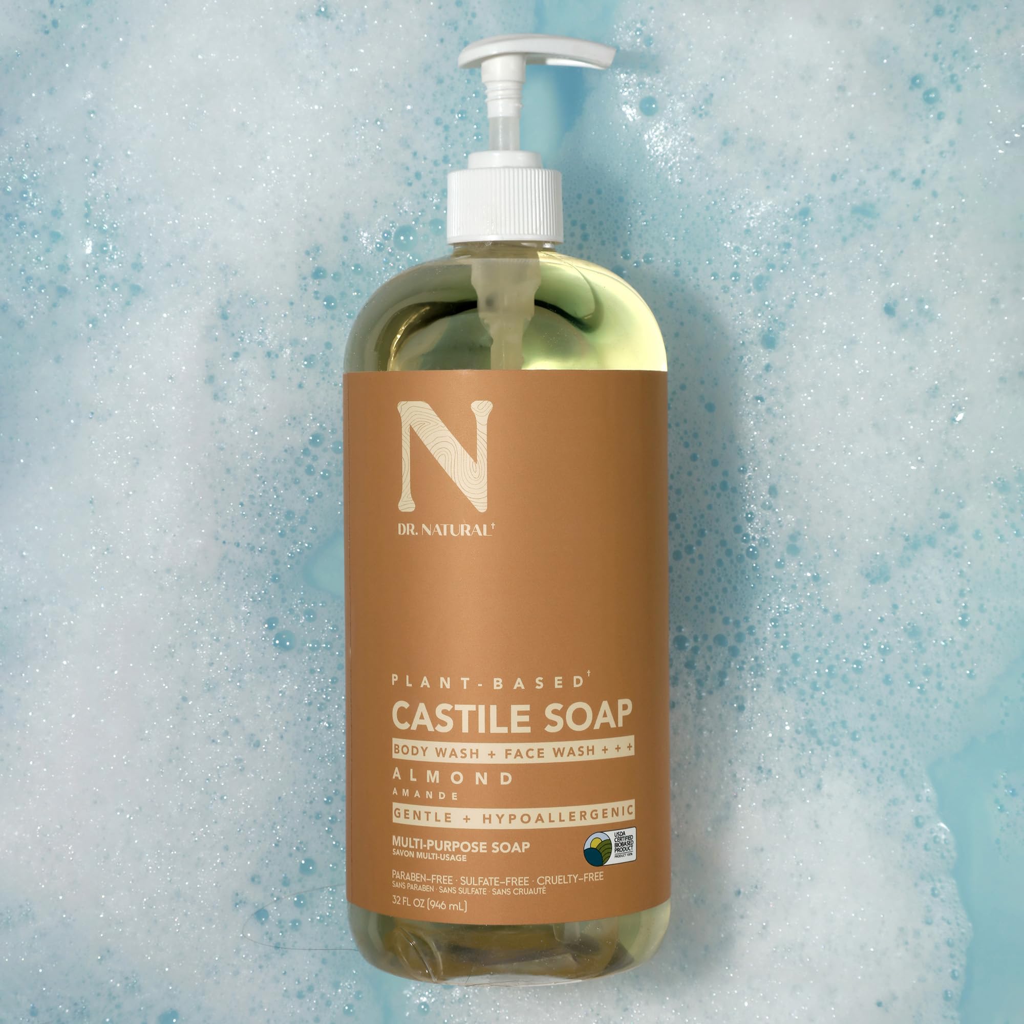 Dr. Natural Castile Almond kitchen use for natural dish and surface cleaning