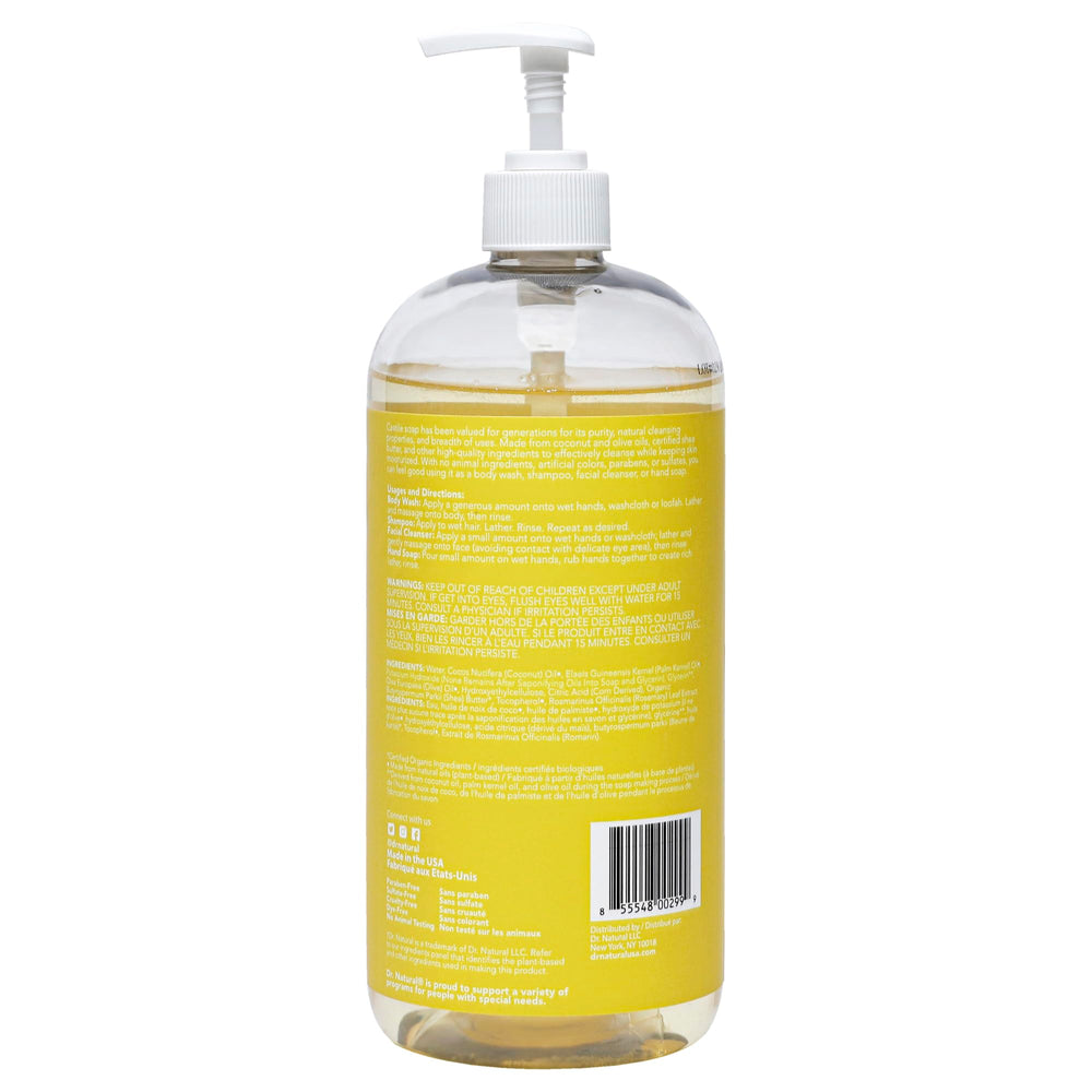 Dr. Natural Castile soap family-use suitable for all ages and daily routines