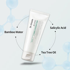 DR.ORACLE cleansing foam with salicylic acid drop demonstrates oil control during daily use.