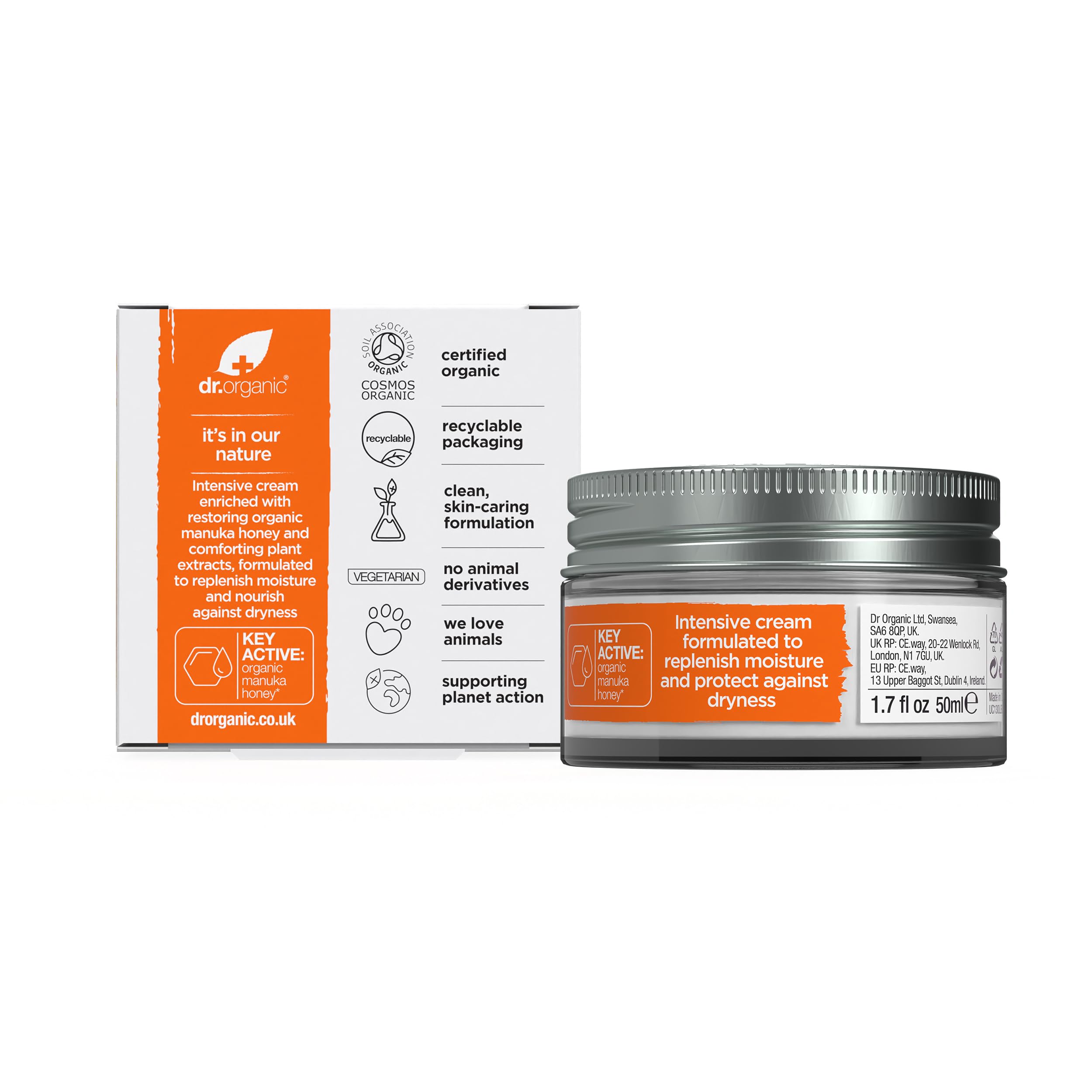 Dr Organic Manuka Honey Rescue Cream fragrance displays floral sweetness and daily skincare uplift