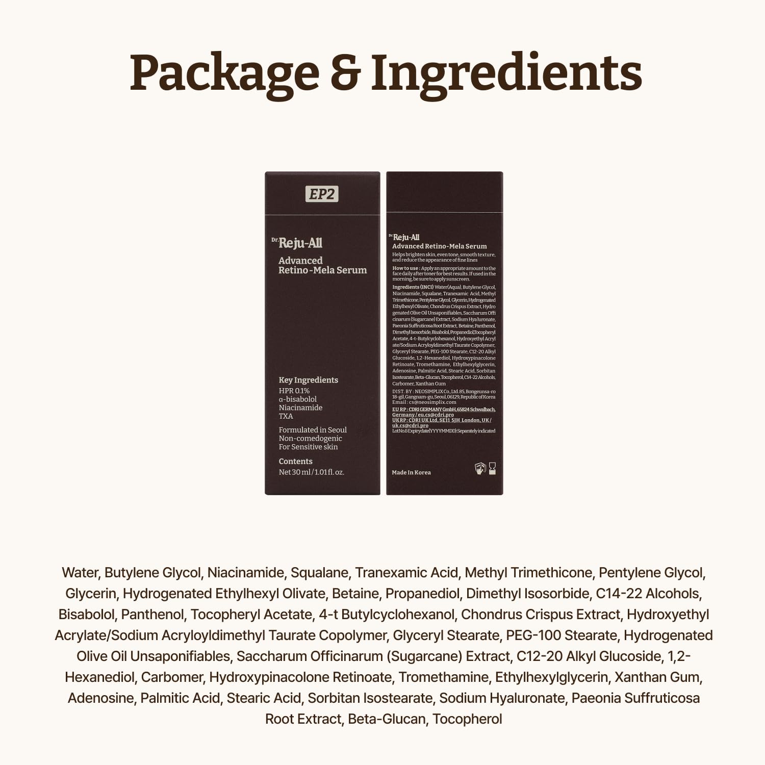 Dr.Reju-All natural scent from PDRN packaging highlights skin-safe aromatics.