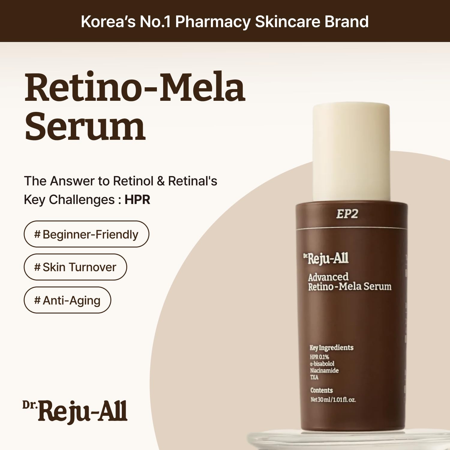 Dr.Reju-All serum texture close-up for smoother skin application.
