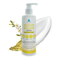 Dr. Robaina Sulfur Balsam Lotion bottle 8oz ready for daily moisture and skin comfort.