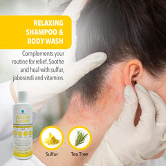 Dr. Robaina sulfur shampoo hair after wash looks softer.