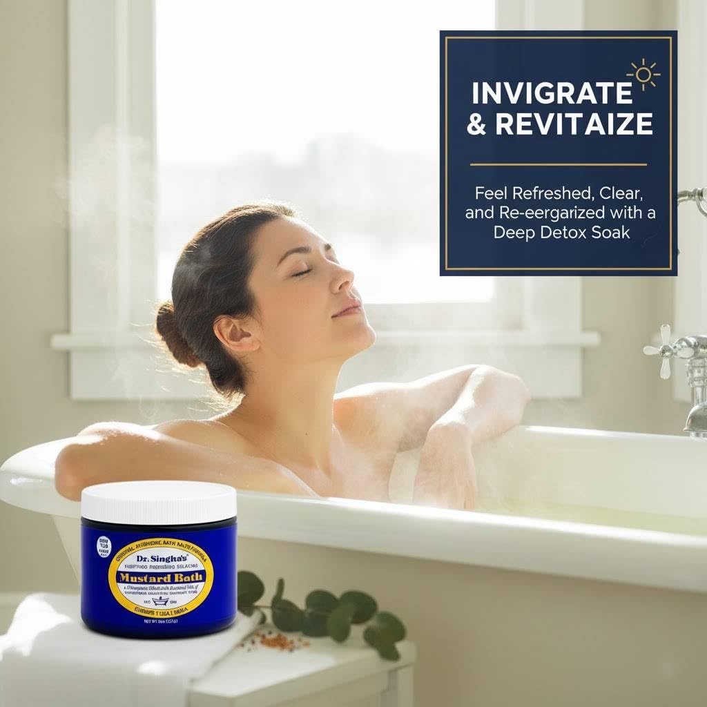 Bath with bubbles and aroma from Dr. Singha's Mustard Bath Salts