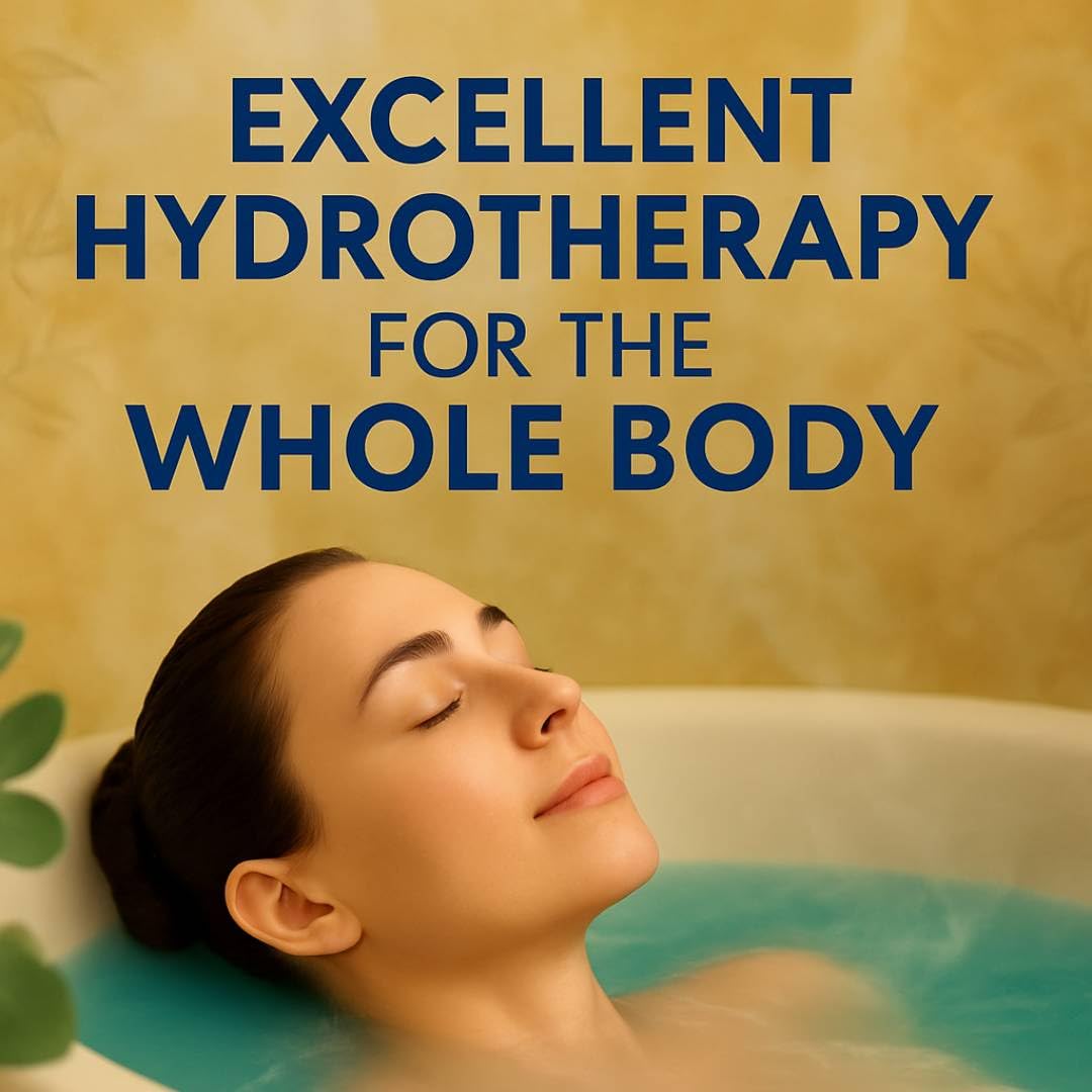 Dr. Singha's Mustard Bath in tub creating relaxing hydrotherapy experience.