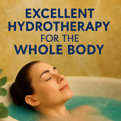 Dr. Singha's Mustard Bath in tub creating relaxing hydrotherapy experience.