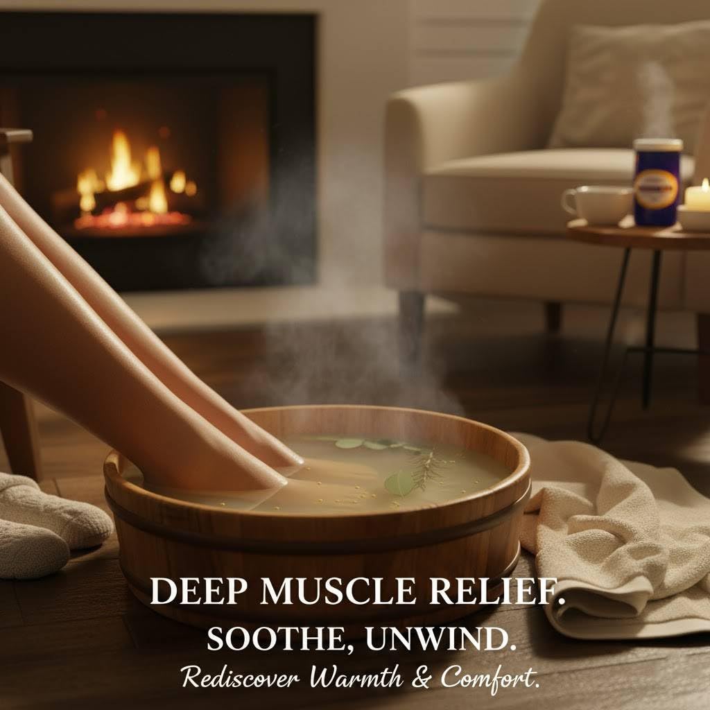 Dr. Singha's Mustard Bath warm tub soak on cool evenings.