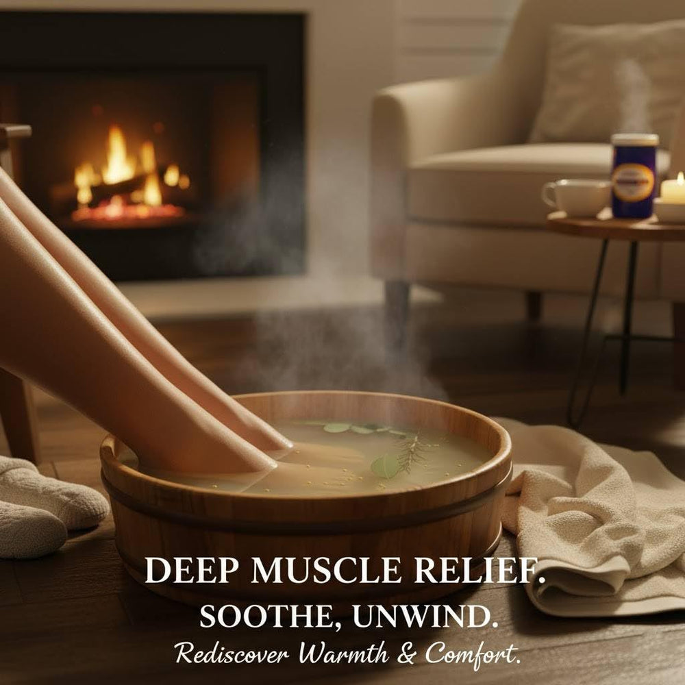 Dr. Singha's Mustard Bath warm tub soak on cool evenings.