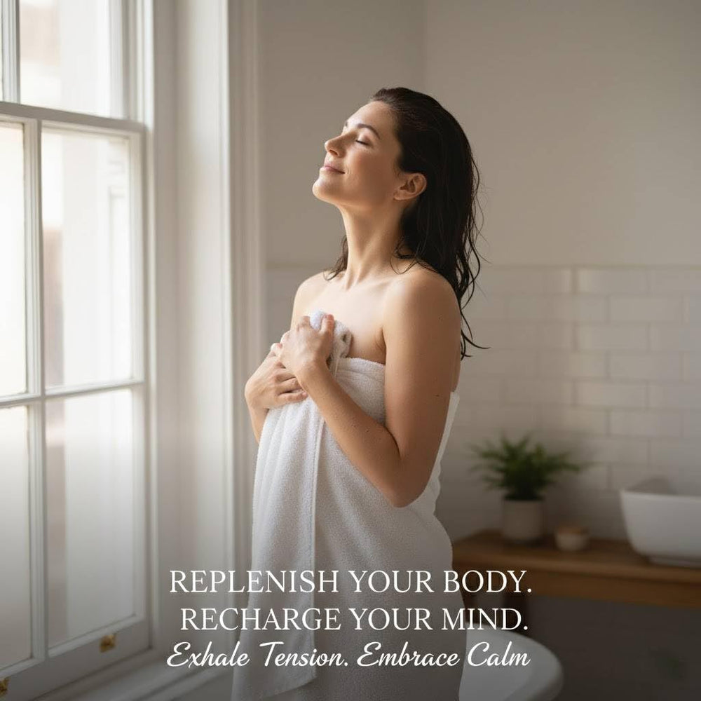 Dr. Singha's Mustard Bath USA-made badge signals trusted herbal care.