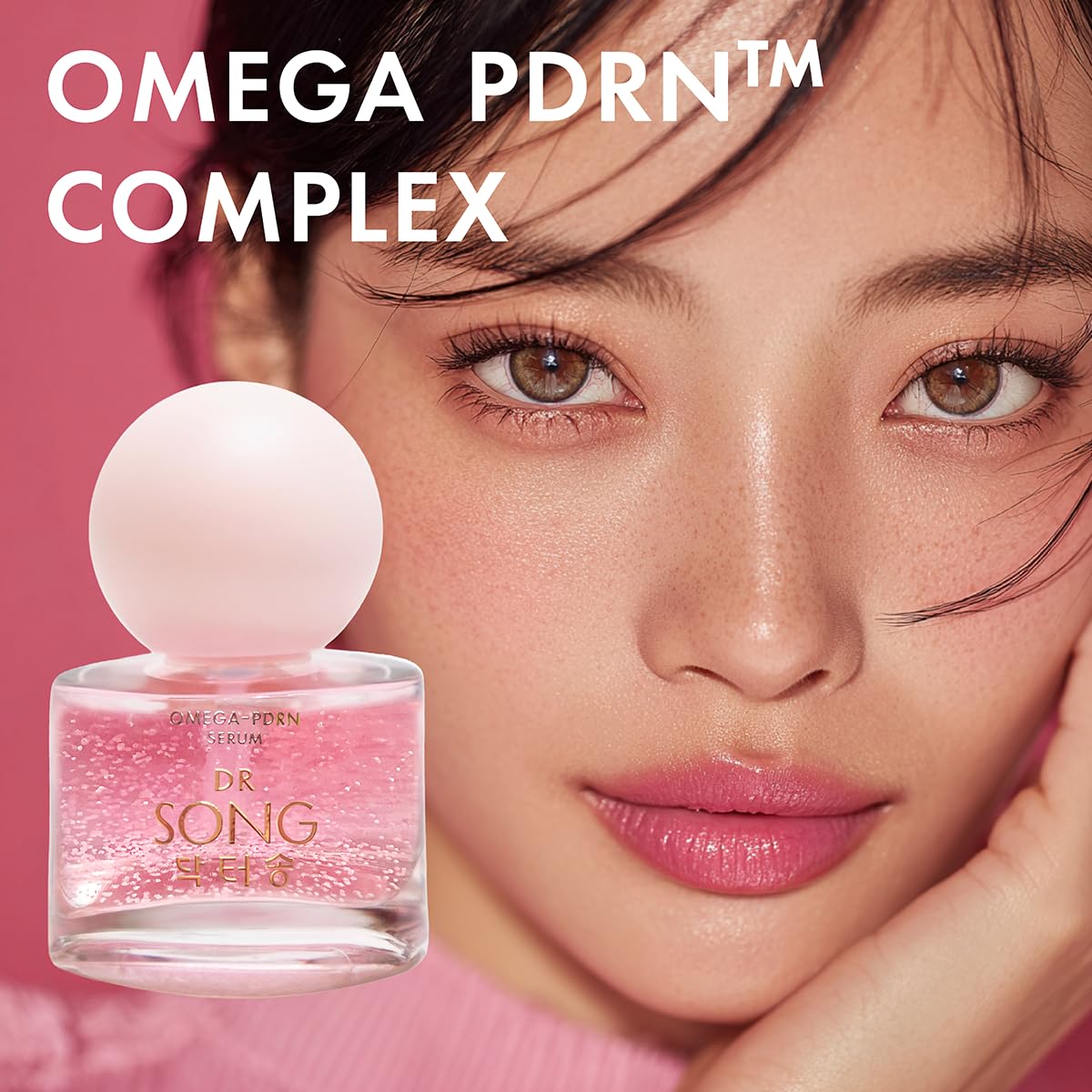 Dr Song ELMNTS Omega PDRN Serum drop dispenser demonstrates controlled application