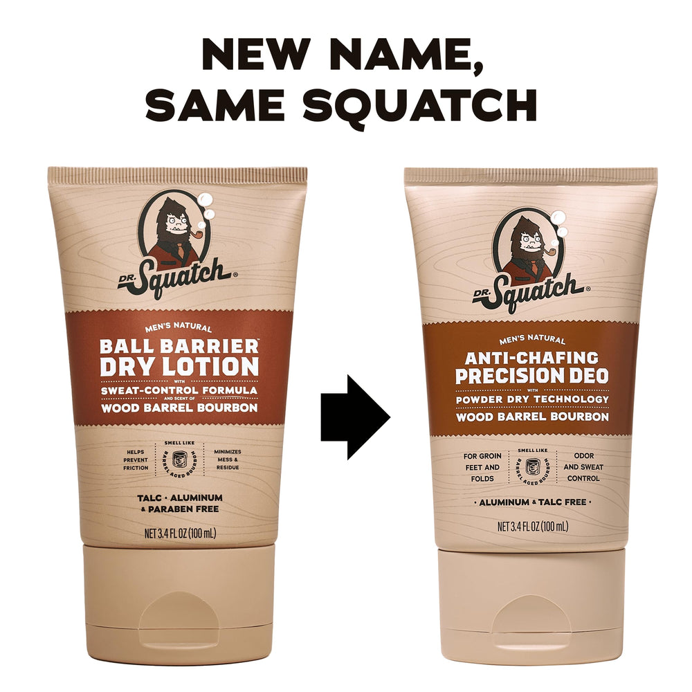 Dr. Squatch Arrowroot Tapioca Starch highlight natural absorbent ingredients.