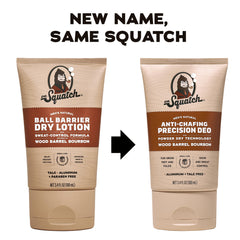 Dr. Squatch Arrowroot Tapioca Starch highlight natural absorbent ingredients.