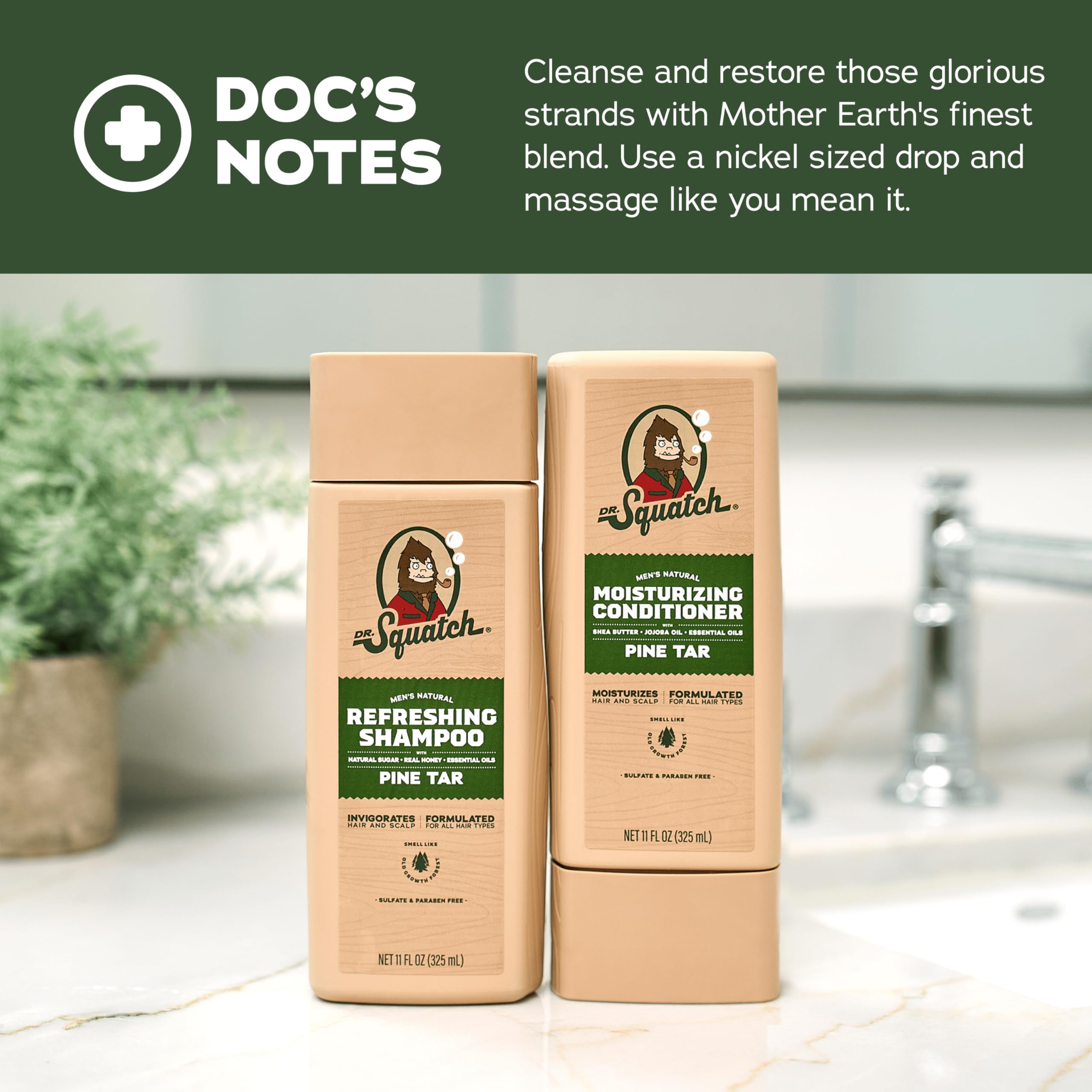 Dr. Squatch avocado oil and shea butter content illustrates natural conditioning.