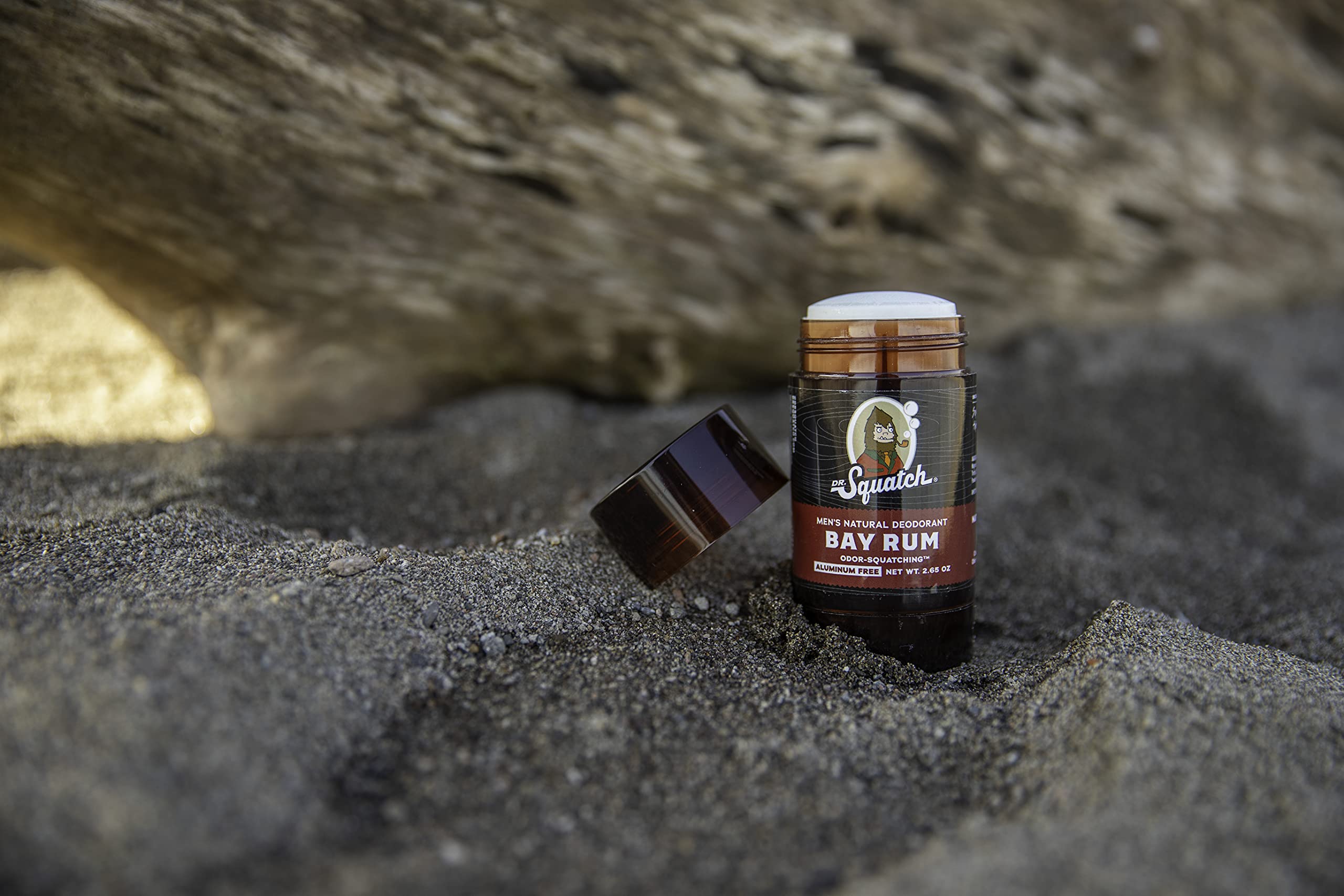 Dr. Squatch ingredients shot features baking soda and arrowroot for natural odor control.