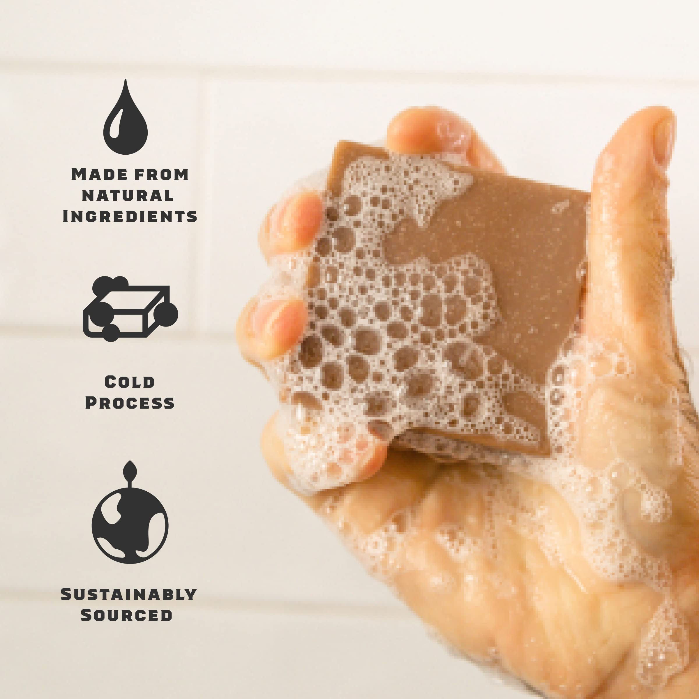 Dr. Squatch Birchwood Breeze soap delivers earthy aroma with a revitalizing lather.
