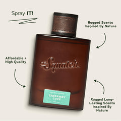Dr. Squatch Castaway Cove bottle angled shot displaying sleek daily-wear design