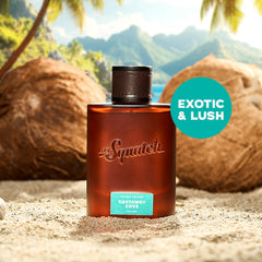 Dr. Squatch Castaway Cove label detail emphasizing natural ingredients