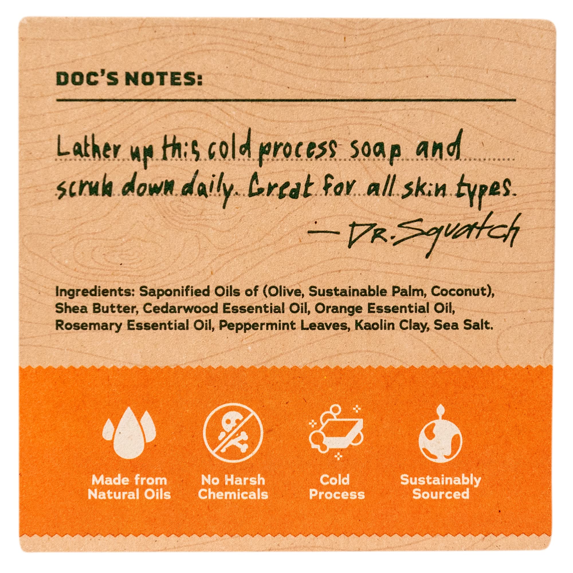 Dr. Squatch Cedar Citrus soap with shea butter for skin care