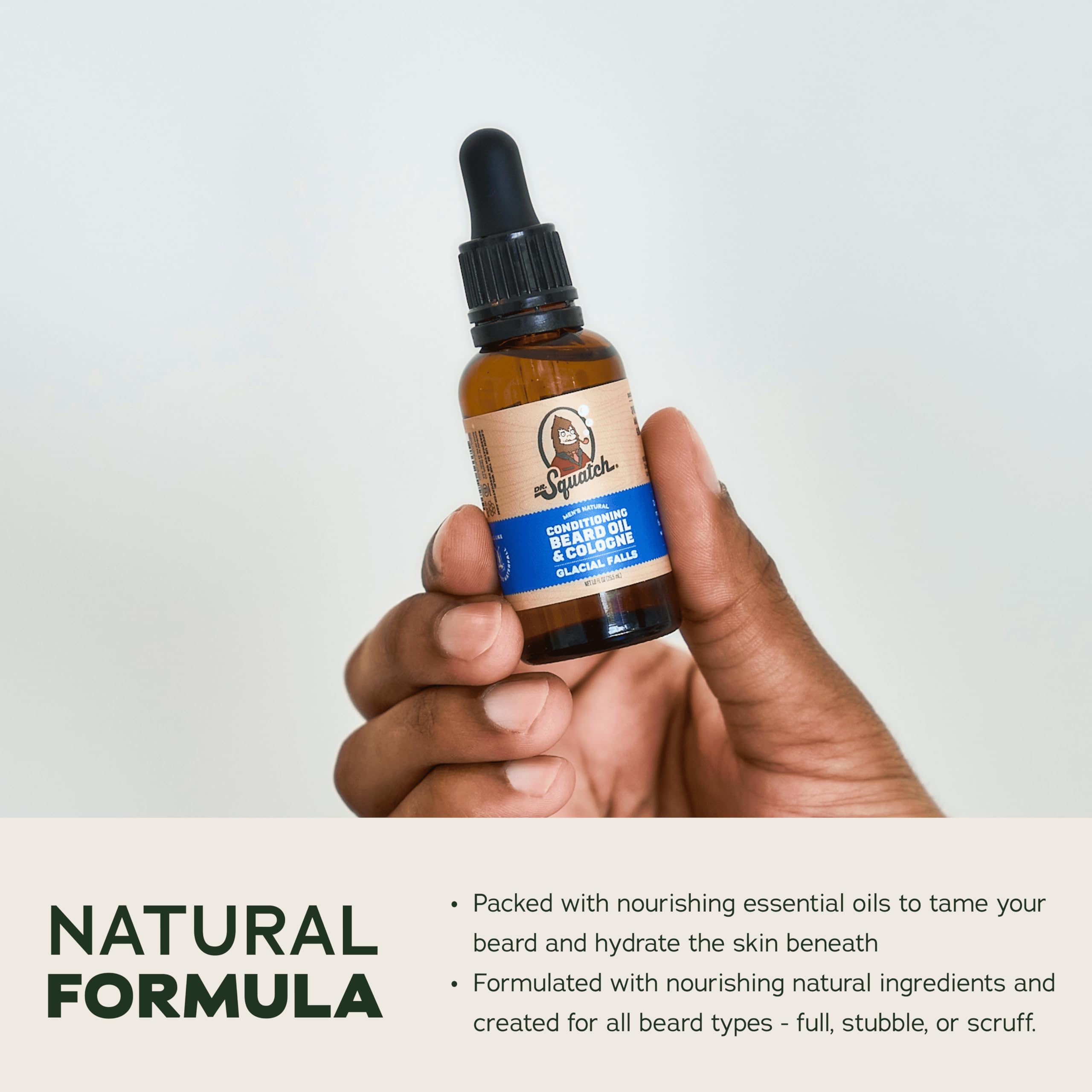 Dr. Squatch scents collection shows three versatile scents for daily beard care.