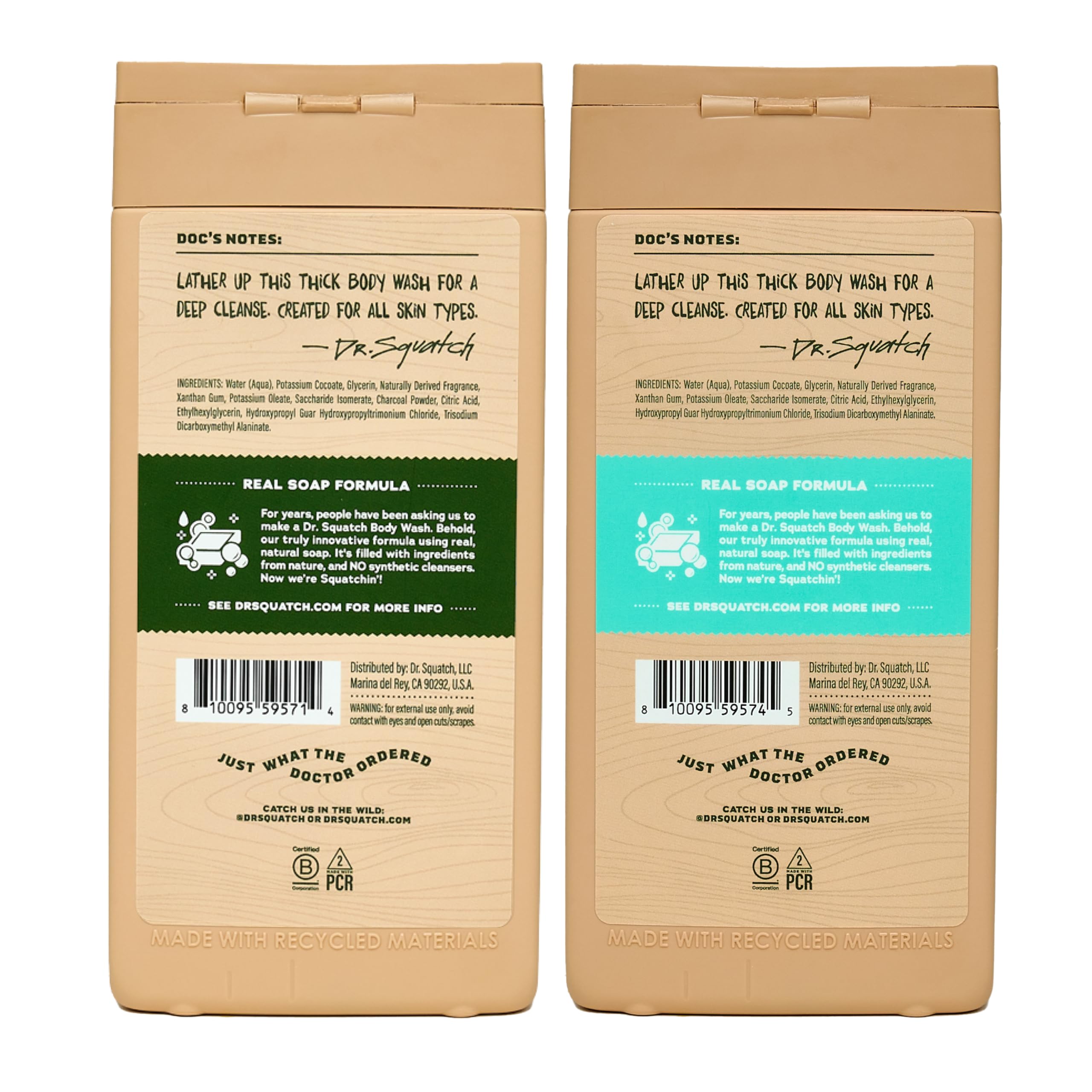 Dr. Squatch creamy lather texture depicts nourishing cleanse.
