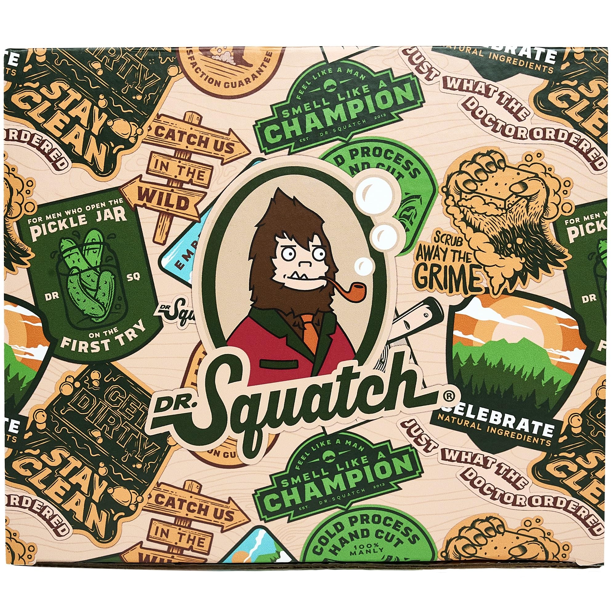 Dr. Squatch deodorant sticks gift-ready with aluminum-free odor protection