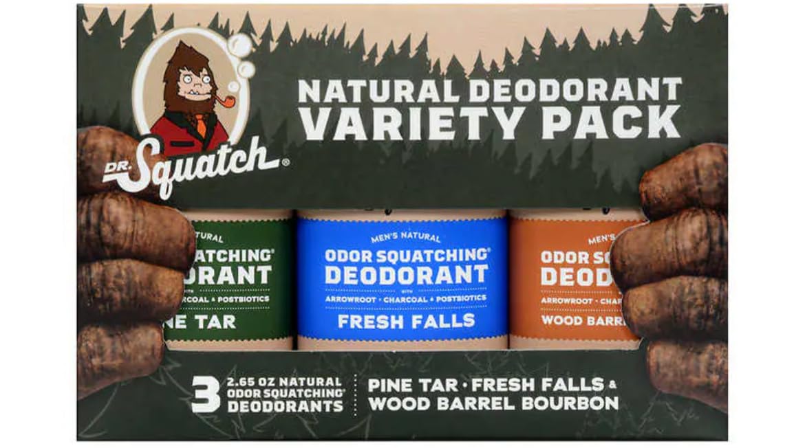 Dr. Squatch deodorant variety pack front view for daily freshness options