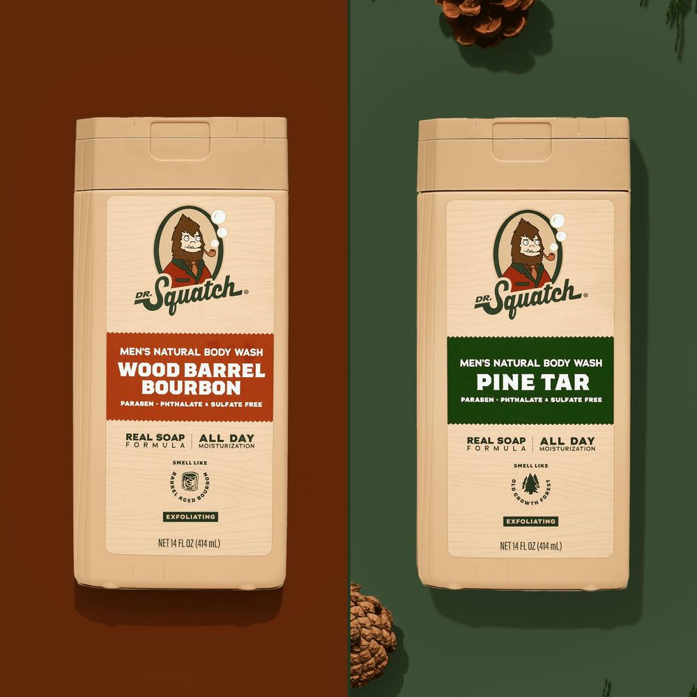 Dr. Squatch Dermatologist-tested label signals gentle, allergen-conscious formulation.