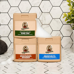 Dr. Squatch Fresh Falls bottle highlights refreshing cleanse for daily energy.