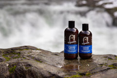 Dr. Squatch Fresh Falls conditioner tingling close-up on scalp