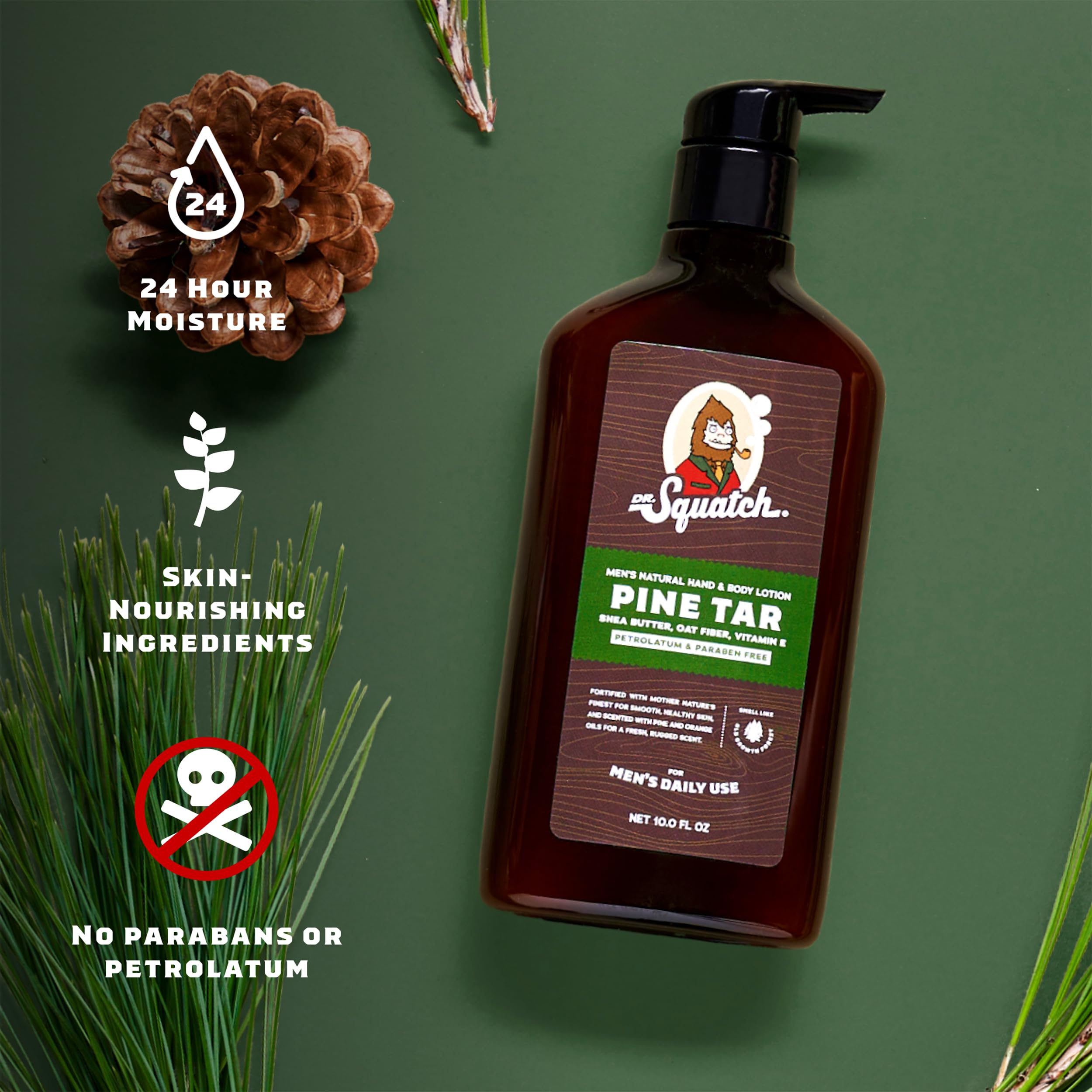 Dr. Squatch Fresh Falls texture with little residue on skin