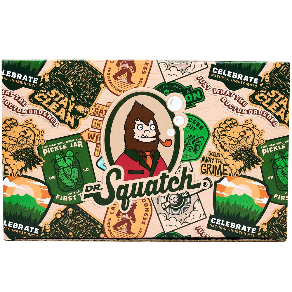 Dr. Squatch ingredients closeup emphasizing skin-friendly, natural-care components