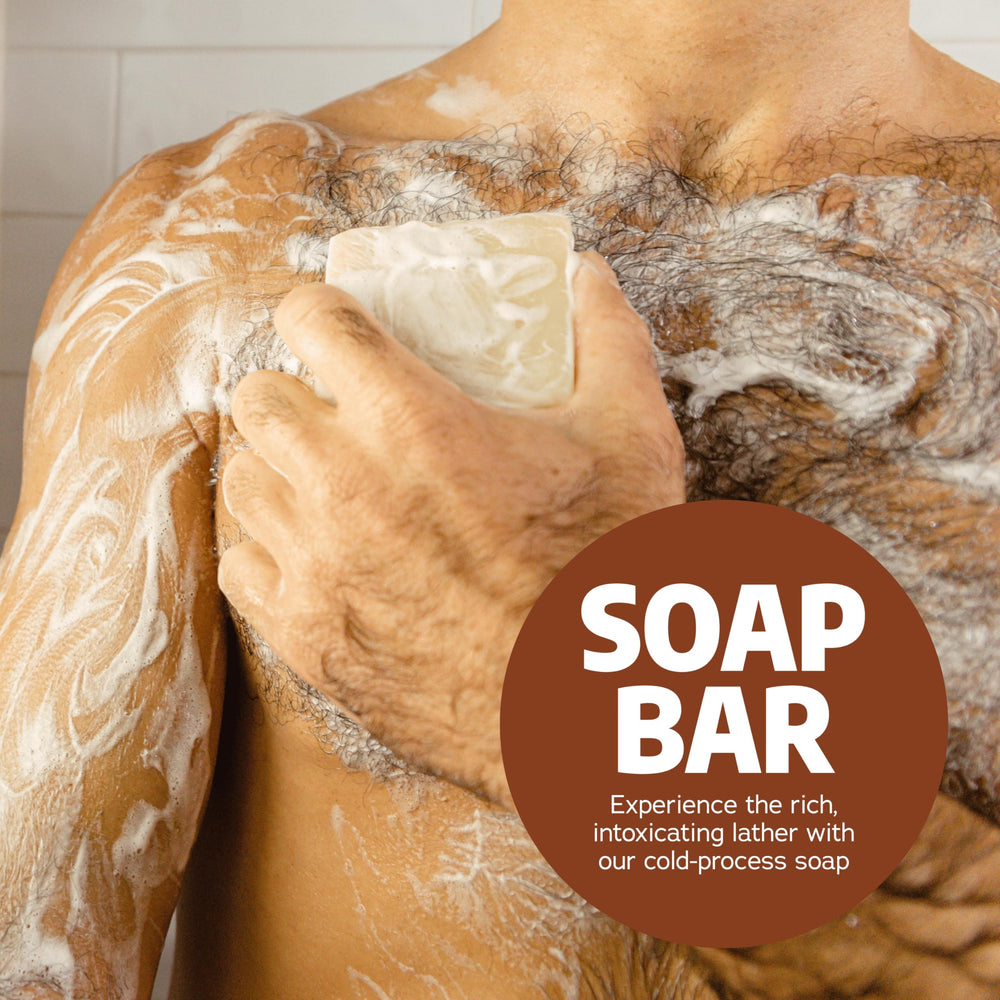 Dr Squatch kaolin clay bar formula draws impurities for balanced cleanse