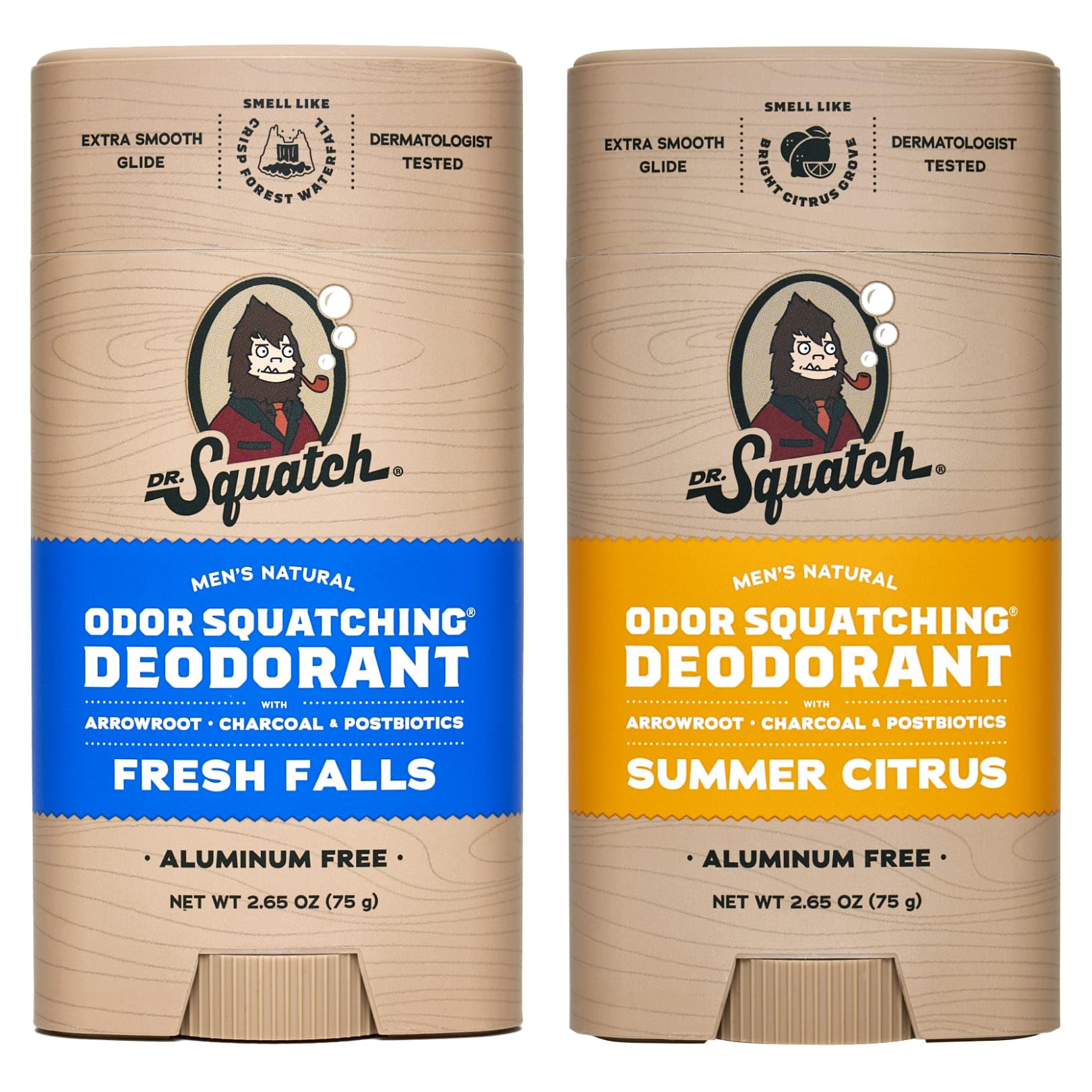 Dr. Squatch Fresh Falls deodorant bottle for all-day confidence