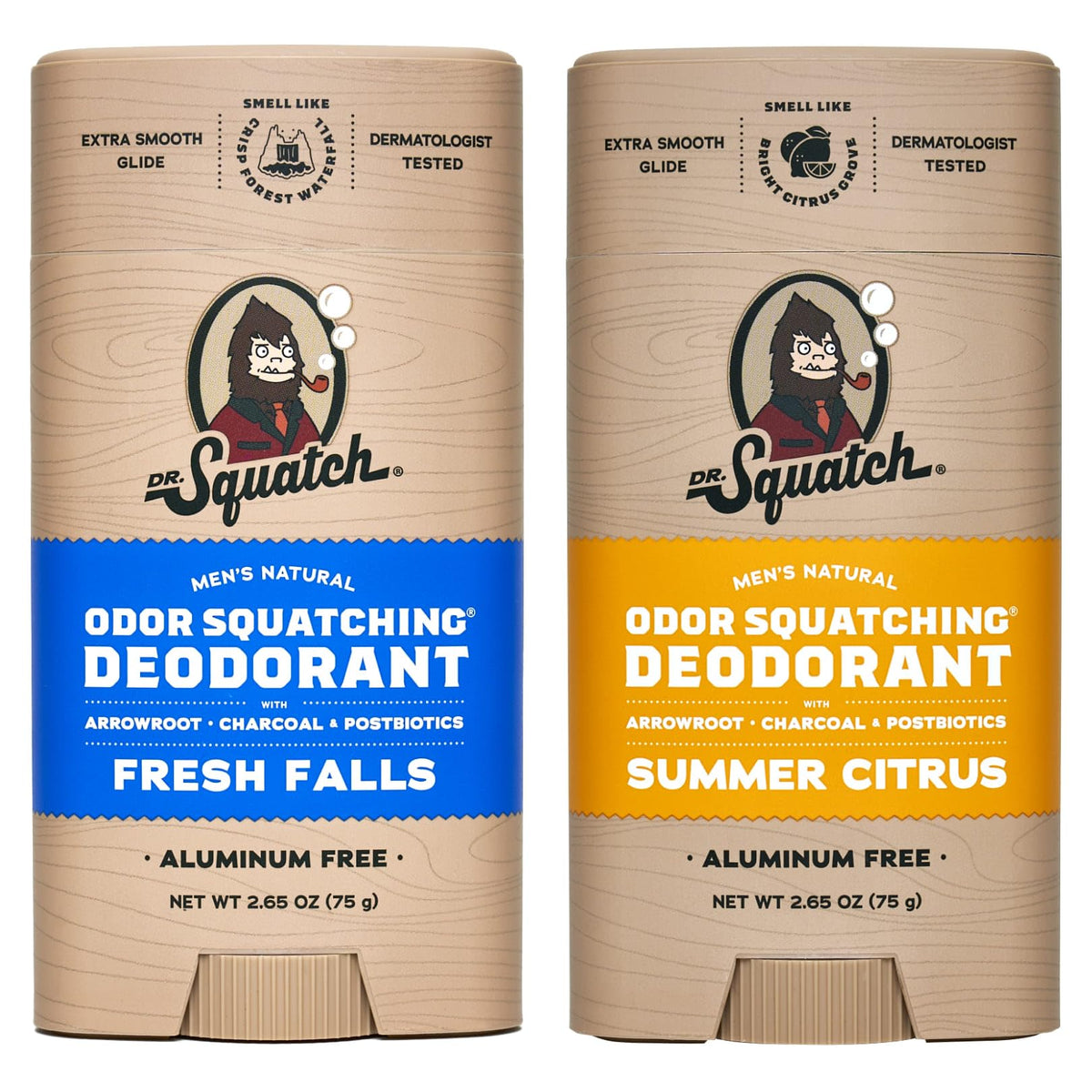 Dr. Squatch Fresh Falls deodorant bottle for all-day confidence