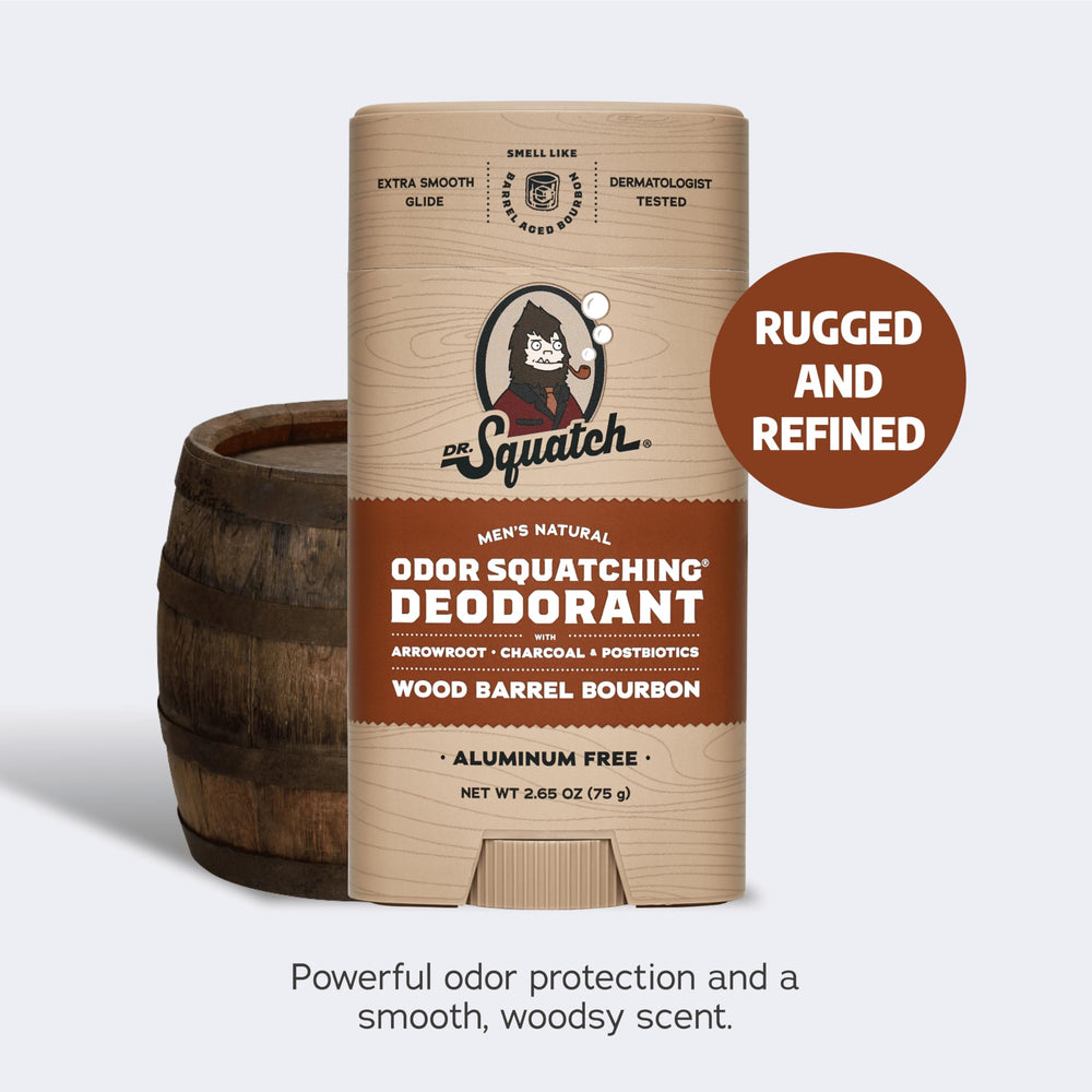 Dr. Squatch natural fragrance bottle showcases naturally-derived scents for daily use